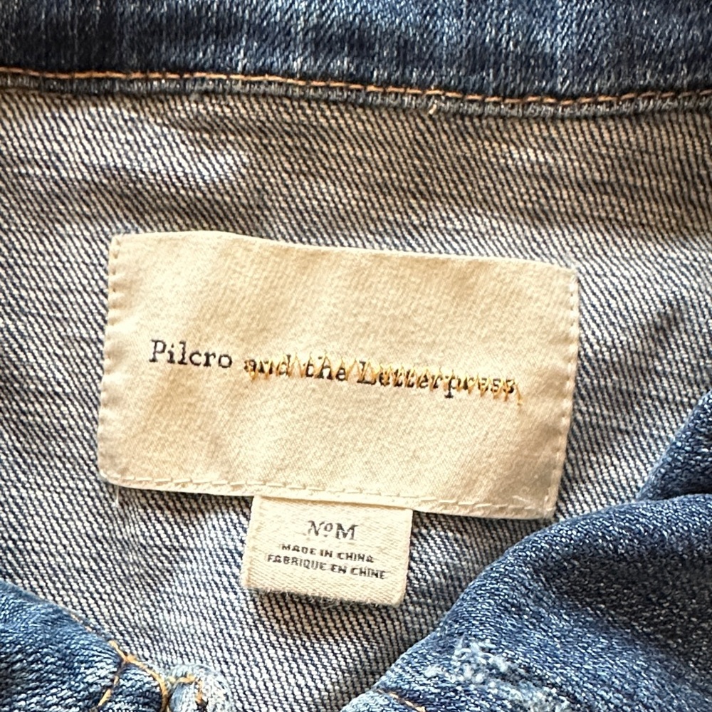 Pilcro and the Letterpress Blue Denim Jacket Size M - Picture 2 of 3